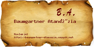 Baumgartner Atanázia névjegykártya